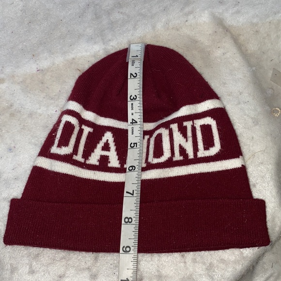 Diamond Supply Co Burgundy And White Beanie - Picture 7 of 9